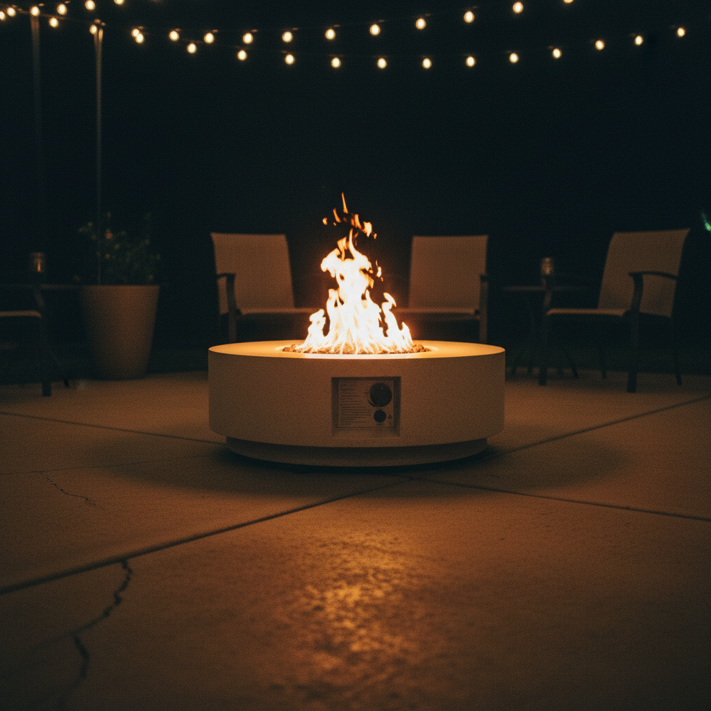 Fire table night natural