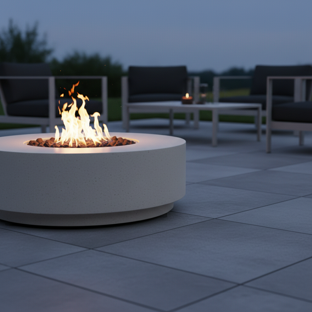 Fire table rear left dusk