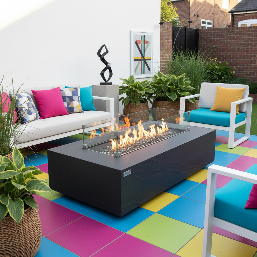 Elementi Cape Town Fire Table | Slate Black Outdoor Gas Fire Pit