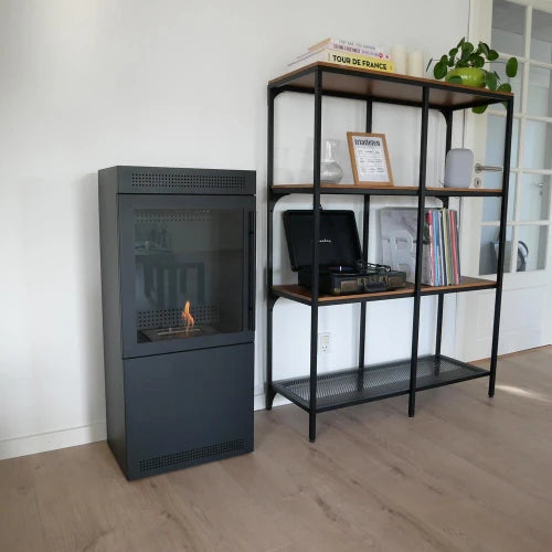 Jackson Bioethanol Stove – Square Black Indoor Fireplace