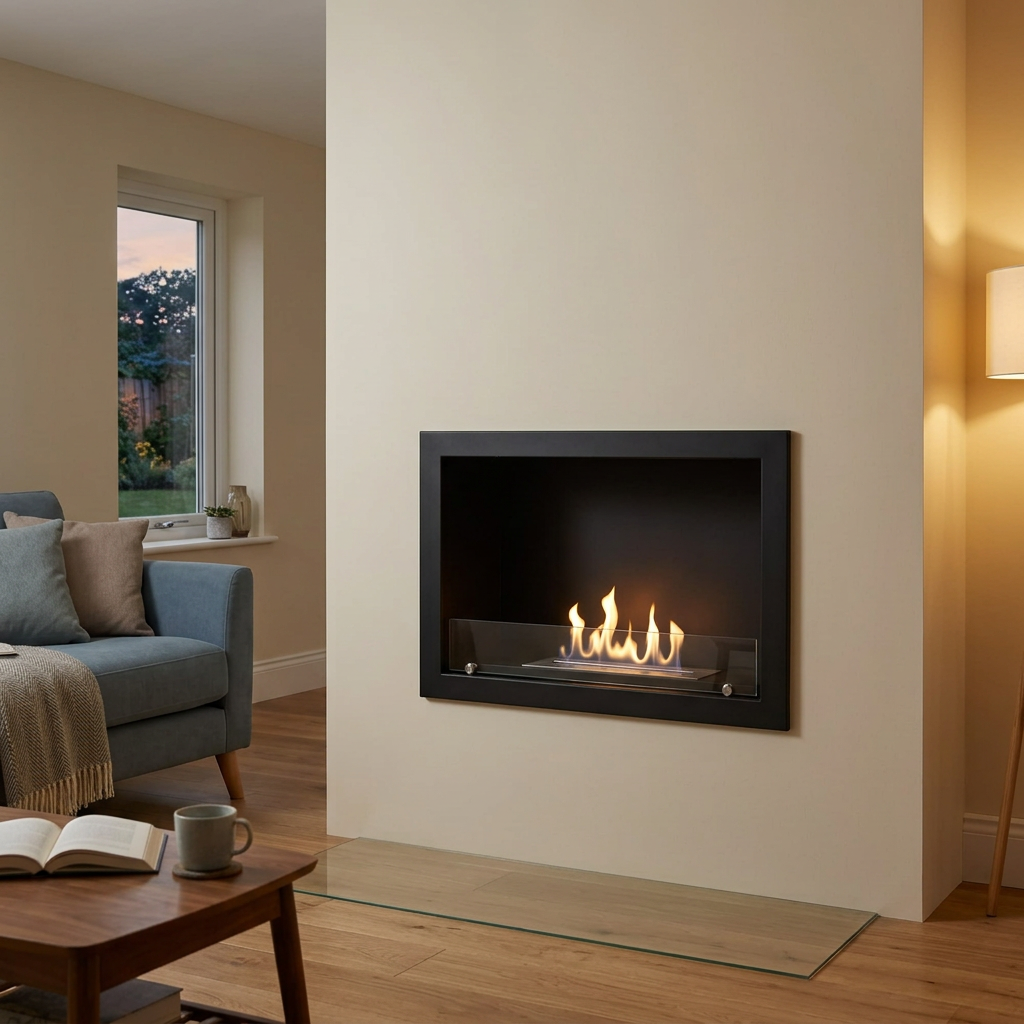 Foco One 800 built into the main wall of a cosy living room