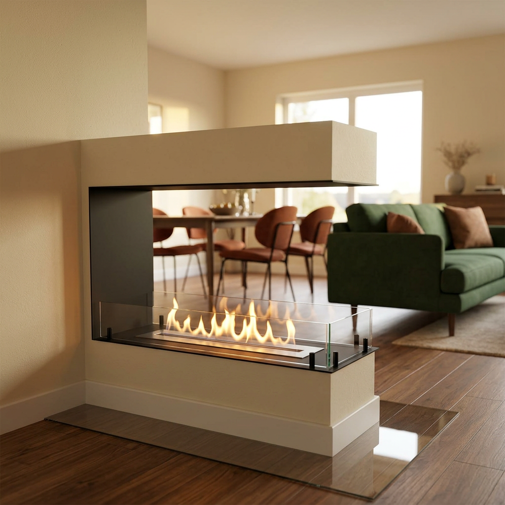 Foco Room Divider 800 Medium in a wall-connected living-room installation