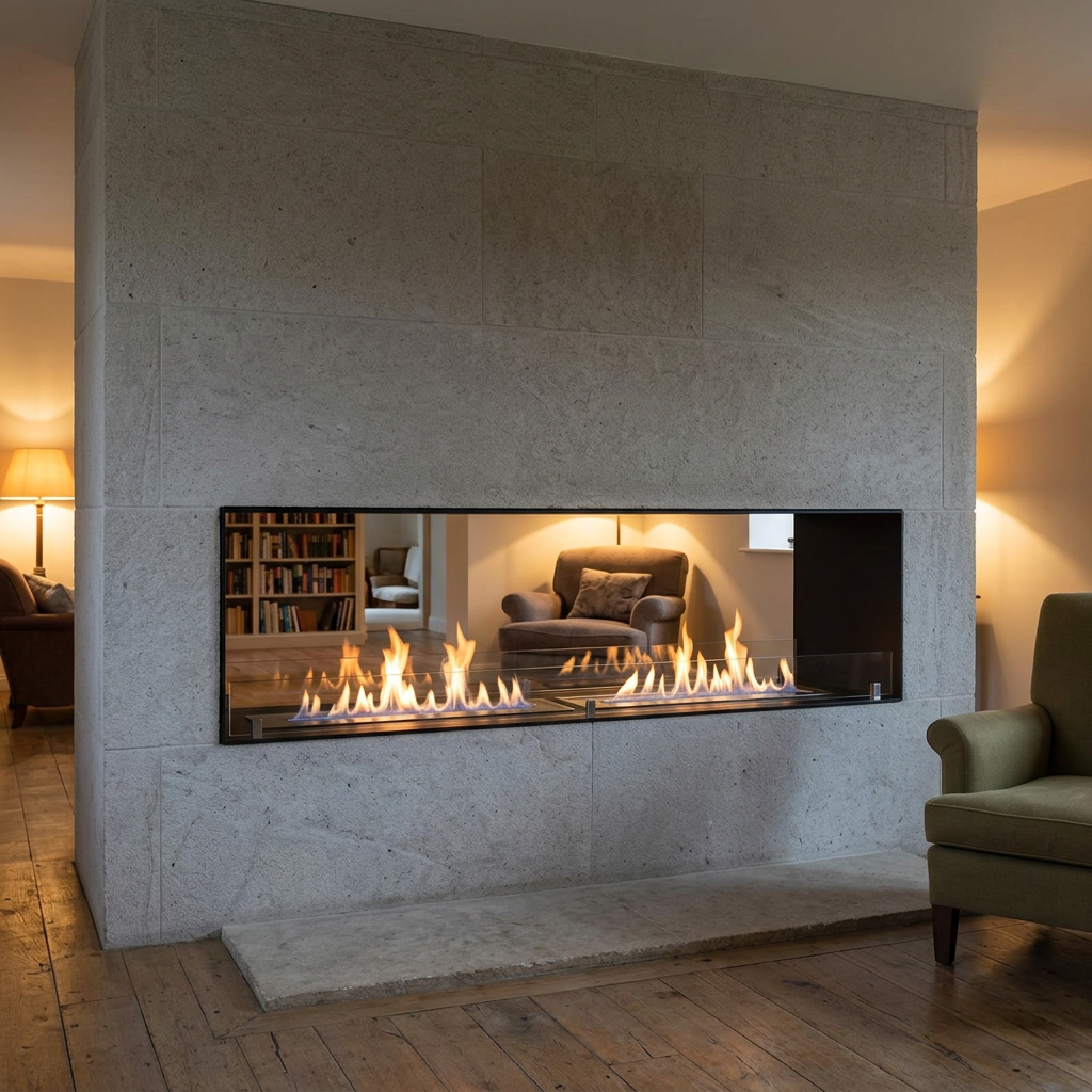 Foco Two 1800 Double Sided Manual Bioethanol Fireplace