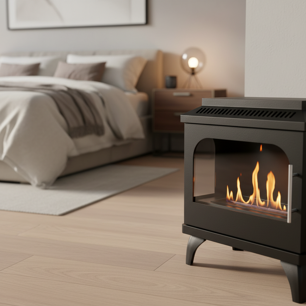 ScandiFlames, Atlanta,  Single Bioethanol Stove,  Indoor 3-Sided Fireplace