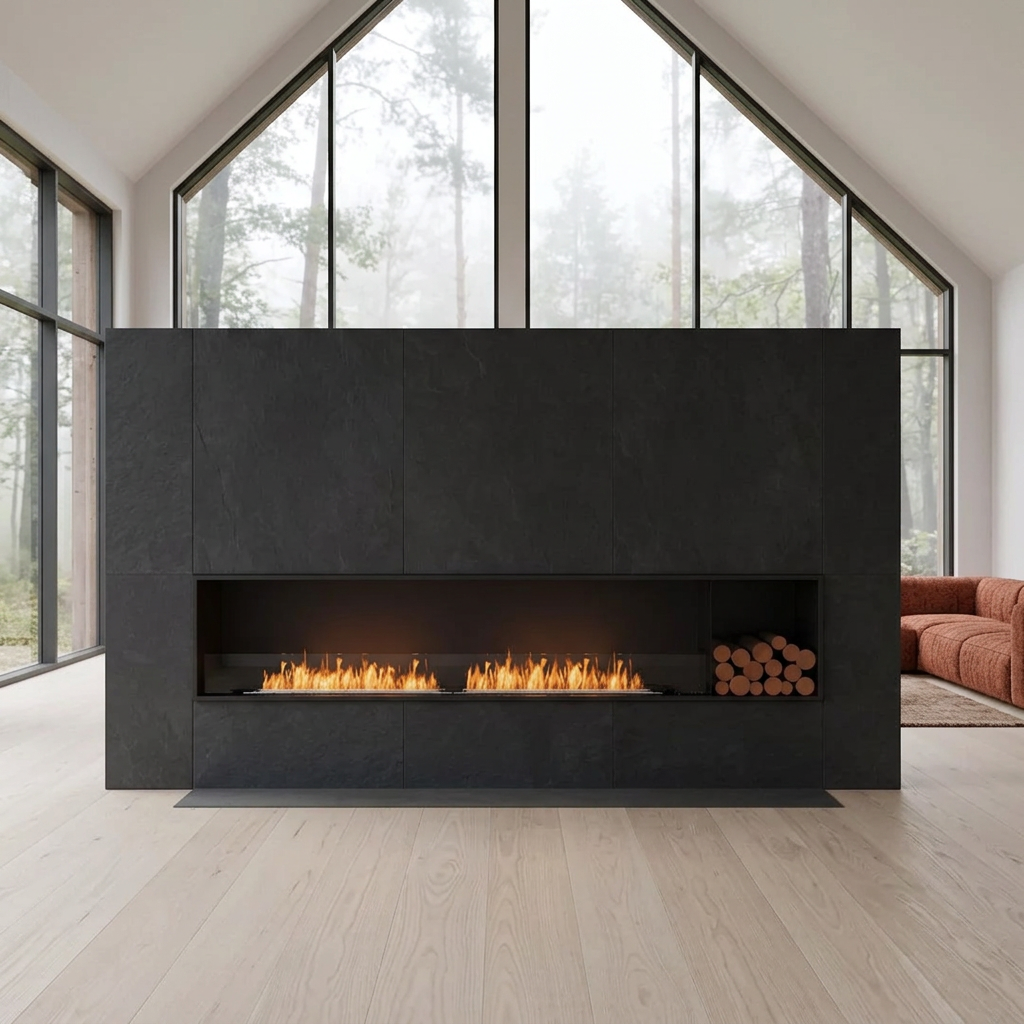 EcoSmart Fire Flex 104SS.BXR Wide Bioethanol Fireplace with Dual XL900