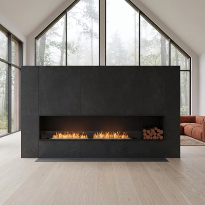 EcoSmart Fire Flex 104SS.BXR Wide Bioethanol Fireplace with Dual XL900