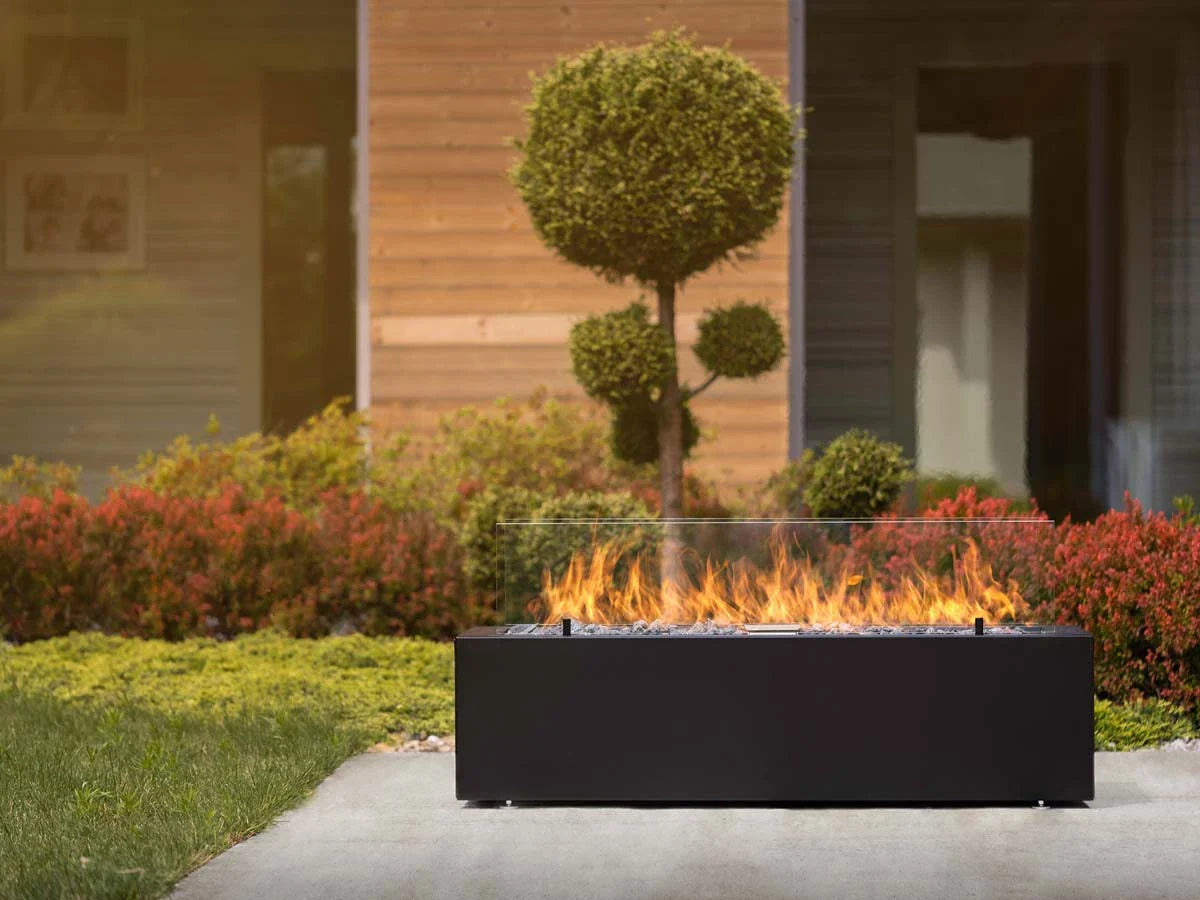 Planika Galio Black Automatic Outdoor Gas Fireplace – Freestanding