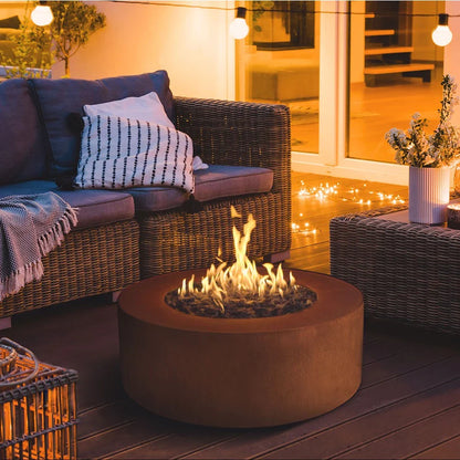 Galio Star Corten Automatic Round Outdoor Gas Fireplace