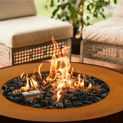 Galio Star Corten Automatic Round Outdoor Gas Fireplace