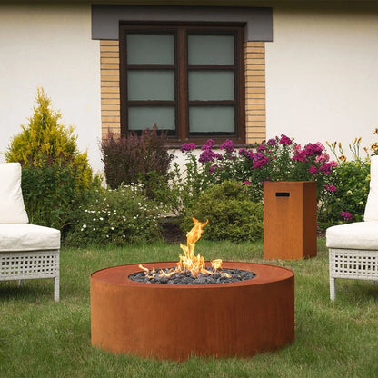 Galio Star Corten Automatic Round Outdoor Gas Fireplace