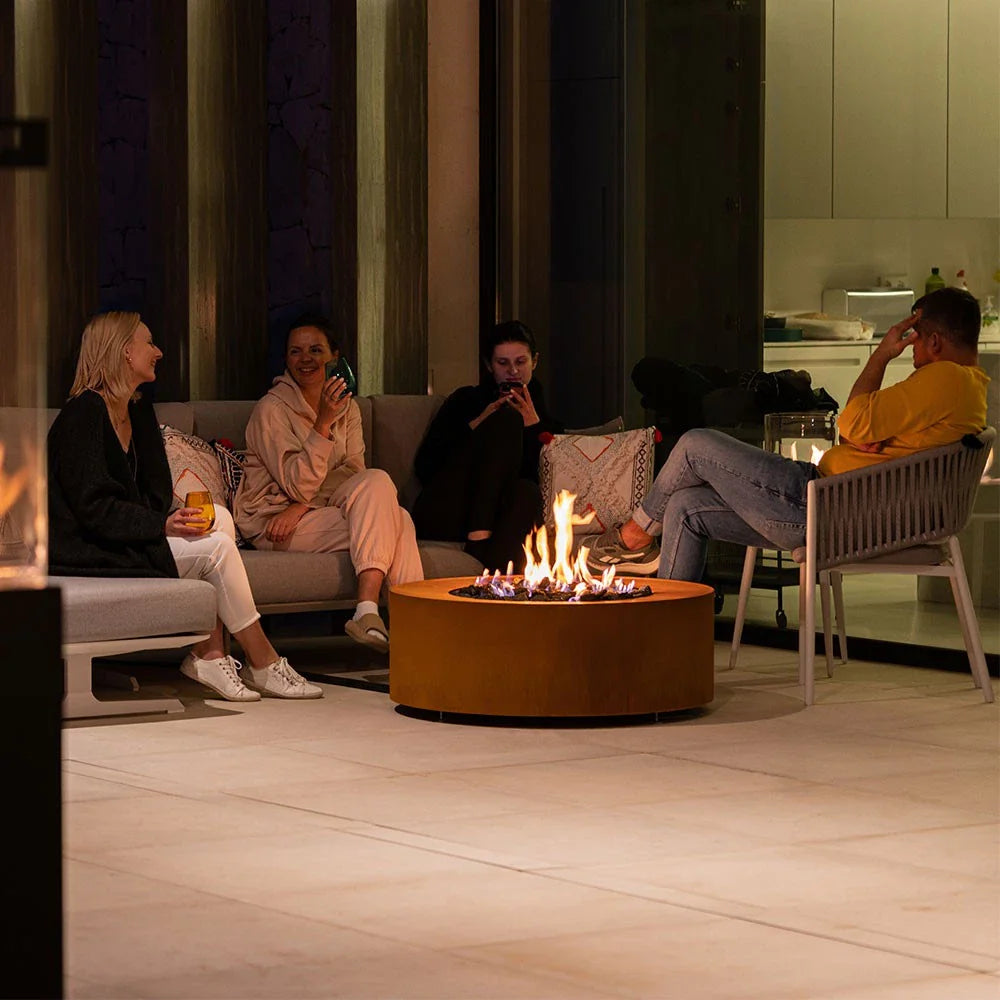 Galio Star Corten Automatic Round Outdoor Gas Fireplace