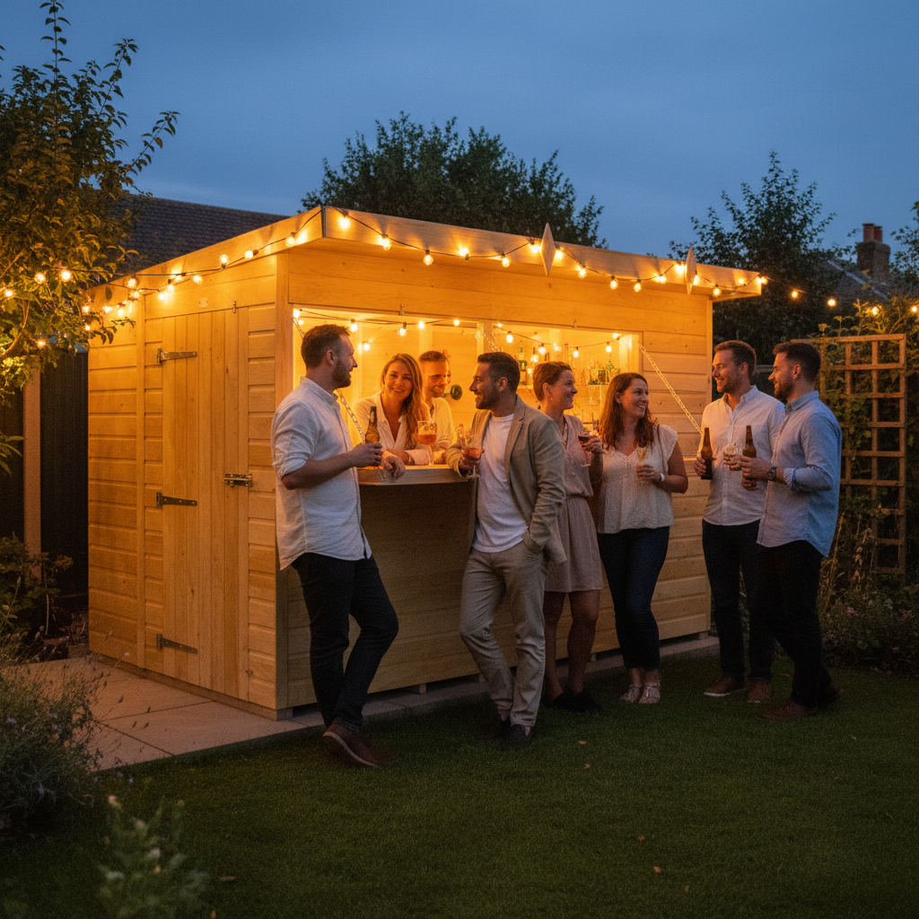 Madagascar 10ft x 6ft Timber Outdoor Bar – Garden Entertaining Hub