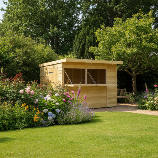 Madagascar 10ft x 6ft Timber Outdoor Bar – Garden Entertaining Hub