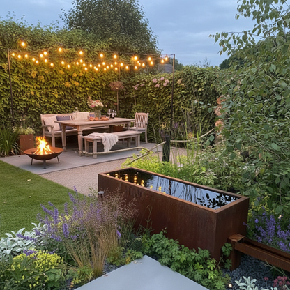 Corten Steel Water Trough Pond