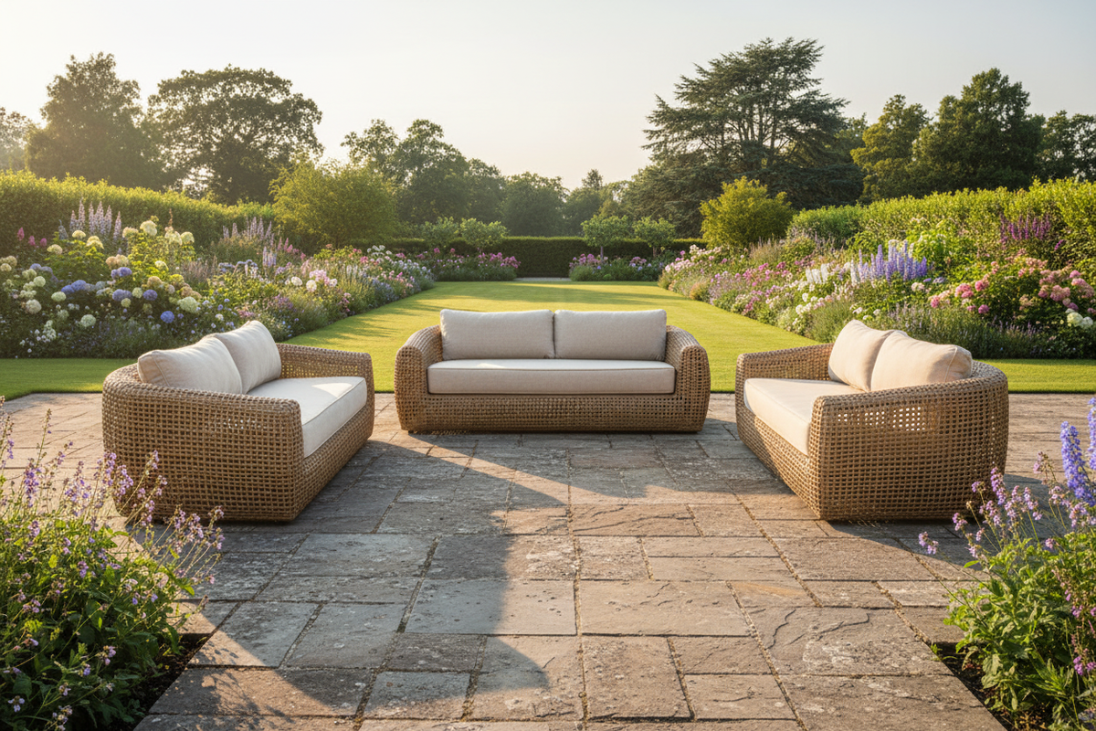 Bloom Collection Outdoor Sofa | Deep & Comfortable 202cm Garden Sofa