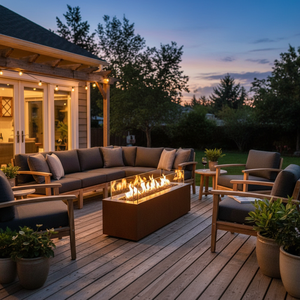 Planika Galaxy Corten Automatic Outdoor Gas Burner for Patio