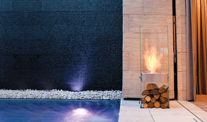 EcoSmart Fire Ghost Freestanding Bioethanol Fireplace with Glass