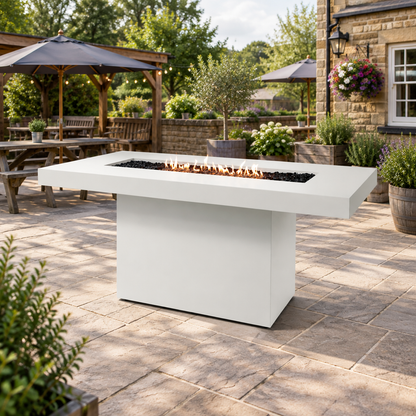 EcoSmart Gin 90 Bar Fire Pit Table with Smokeless Flame | Bioethanol Flame & Gas Burner Options