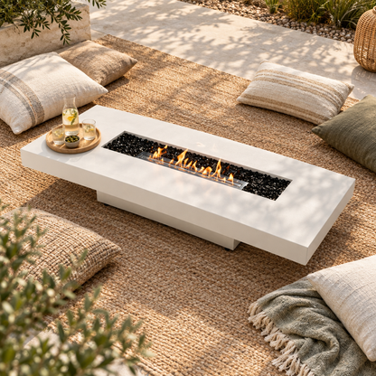 EcoSmart Fire Gin 90 Low Fire Table with Smokeless Bioethanol Flame & Gas Burner Options