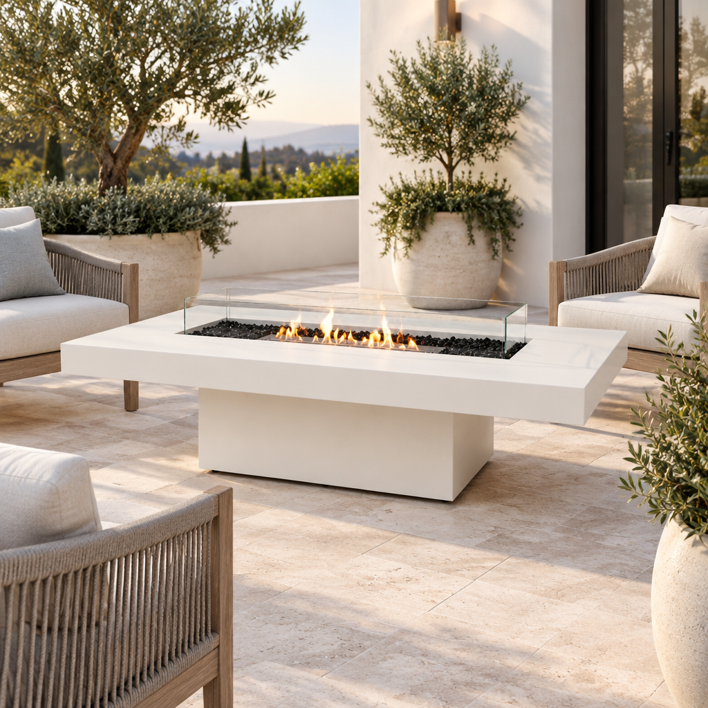 EcoSmart Fire Gin 90 Chat Fire Table with Smokeless Bioethanol Flame