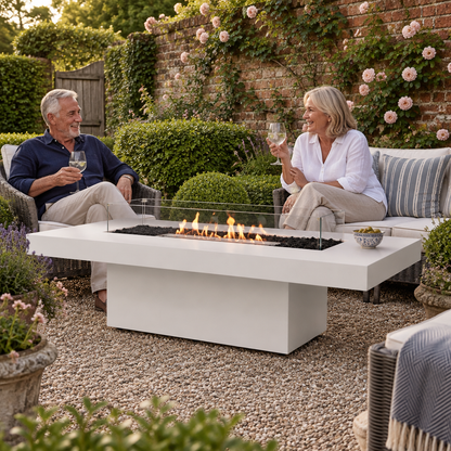EcoSmart Fire Gin 90 Chat Fire Table with Smokeless Bioethanol Flame