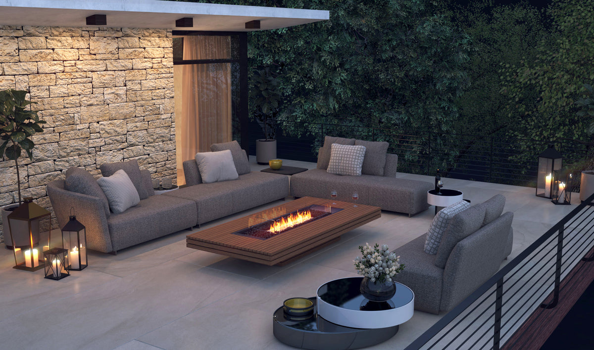 EcoSmart Fire Gin 90 Low Fire Table with Smokeless Bioethanol Flame