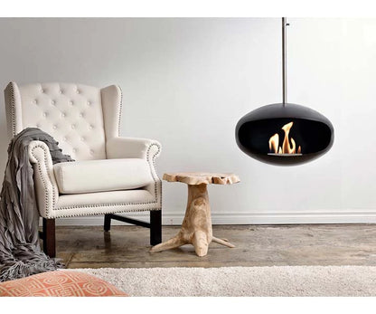 Cocoon Aeris Black Ceiling Bioethanol Fireplace