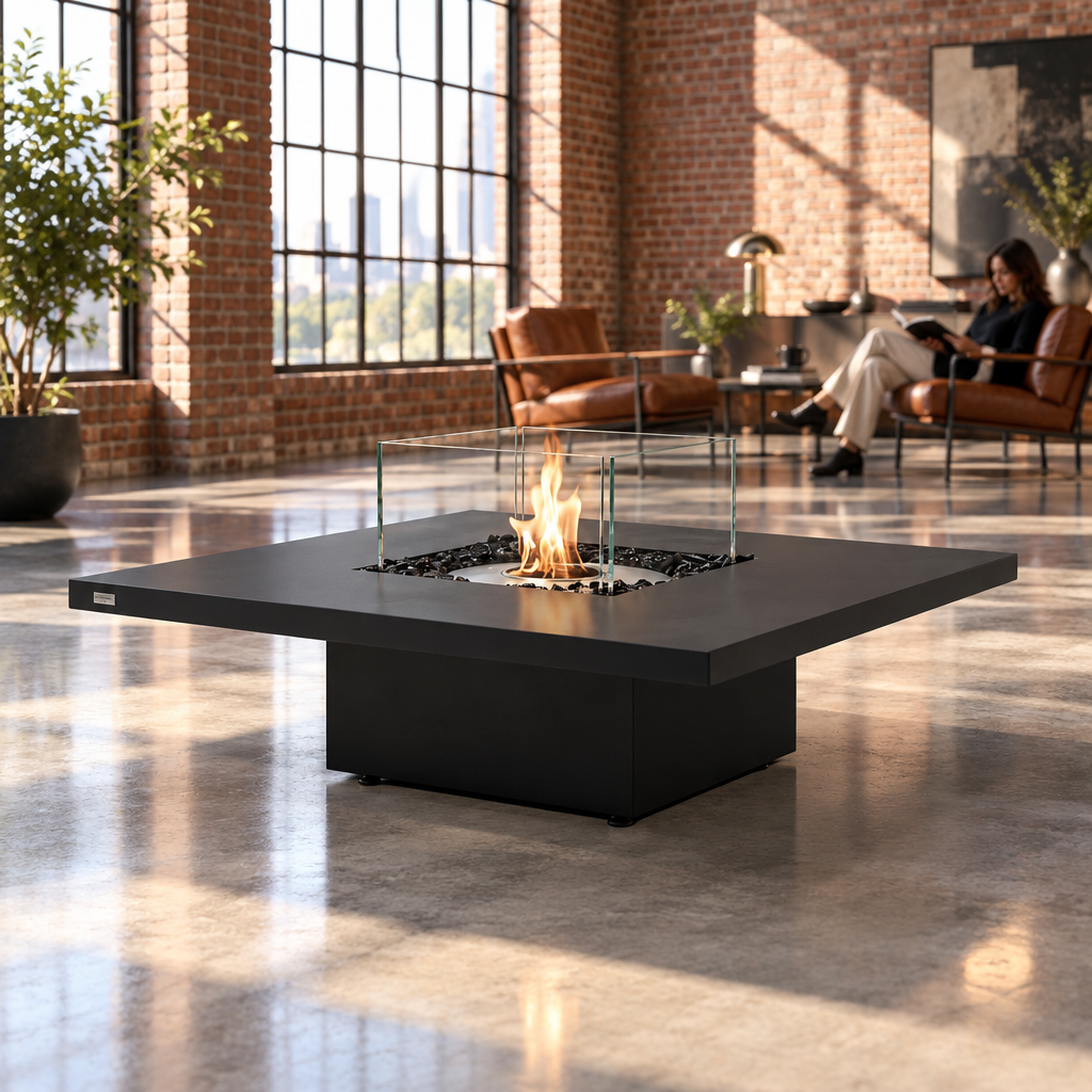 EcoSmart Fire Vertigo 40L Bioethanol Fire Pit & Gas Burner Table for Stylish Outdoor Living