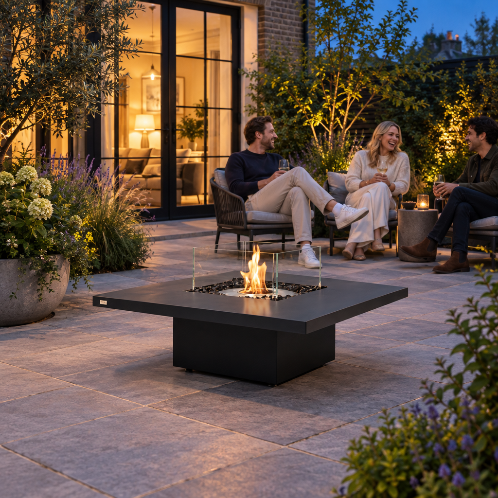 EcoSmart Fire Vertigo 40L Bioethanol Fire Pit & Gas Burner Table for Stylish Outdoor Living