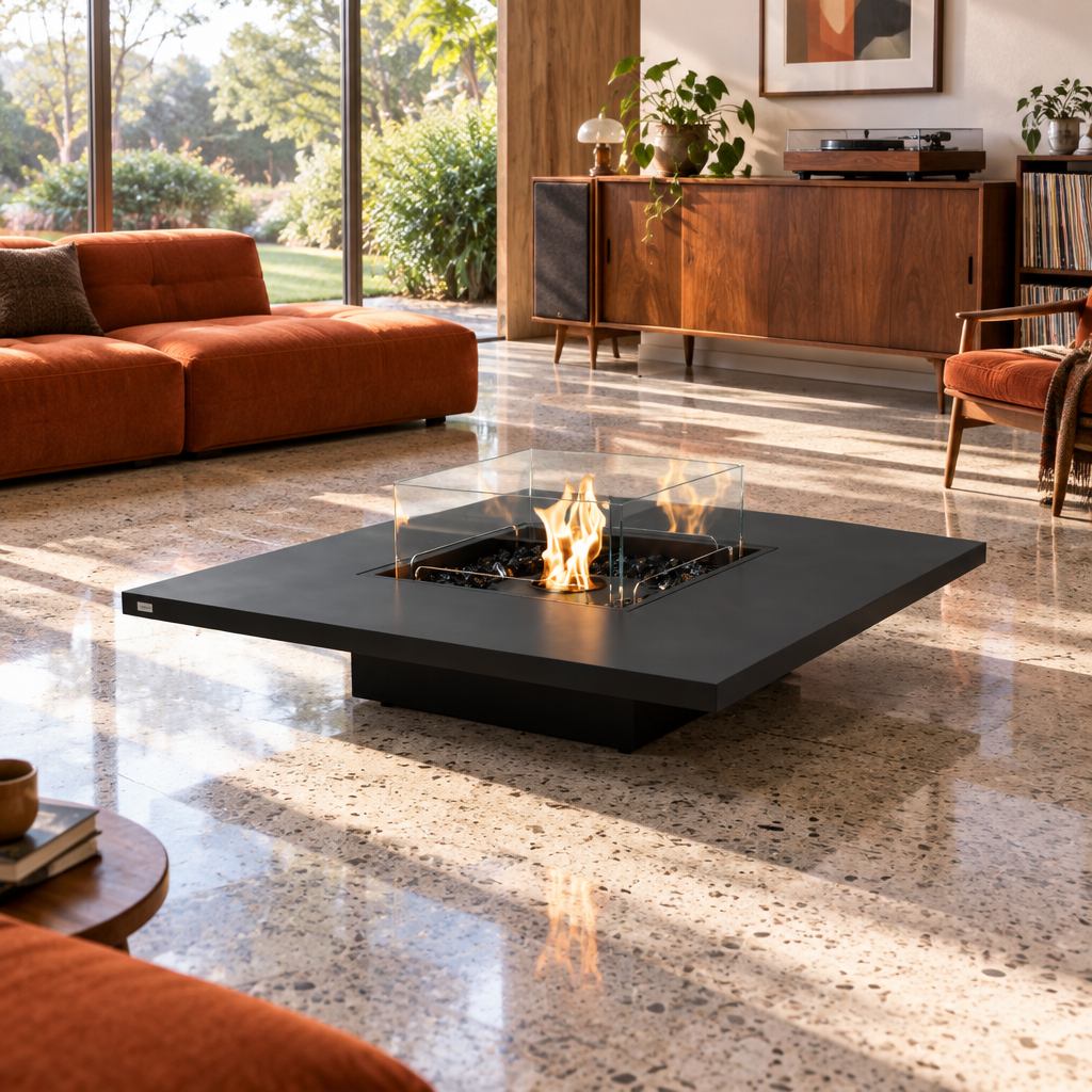 EcoSmart Fire Vertigo 50VL Bioethanol & Gas Fire Pit Table for Indoor and Outdoor Use