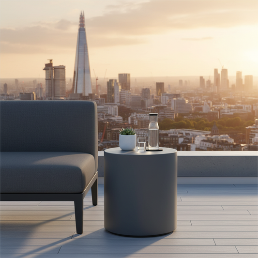 Elementi Rome Large Side Table – Slate Black Concrete, Indoor & Outdoor