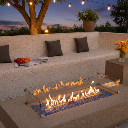 Elementi Plus, Riviera, Fire Table Light Grey, Concrete Outdoor, Propane / Natural Gas
