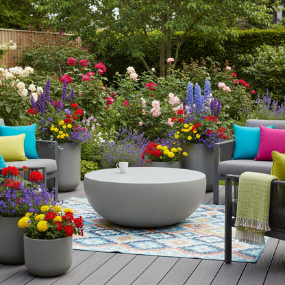 Elementi, Ikaria Cobble Coffee Table, Space Grey Outdoor/Indoor