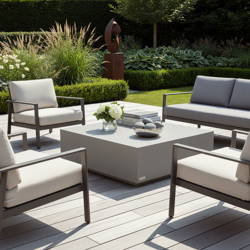 Elementi, Colorado Coffee Table, Square Medium Space Grey Outdoor/Indoor