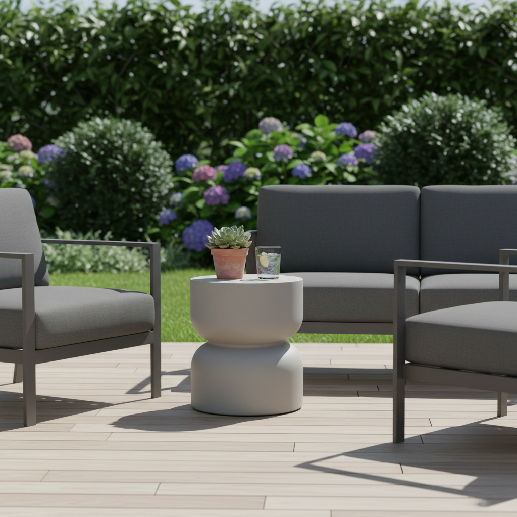 Elementi, Chronos Side Table, Space Grey Outdoor/Indoor