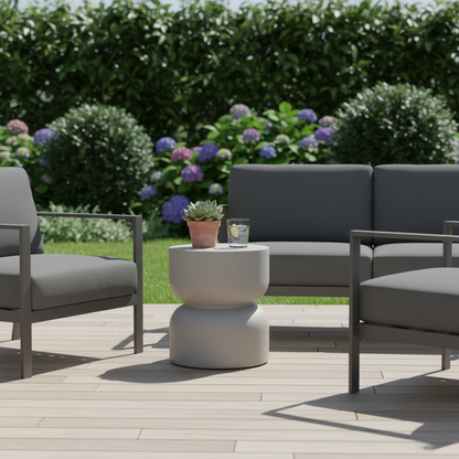 Elementi, Chronos Side Table, Space Grey Outdoor/Indoor
