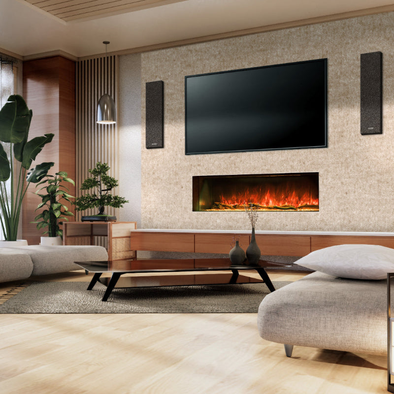 Hestia 1308 Electric Fire for Media Walls with LED Flames