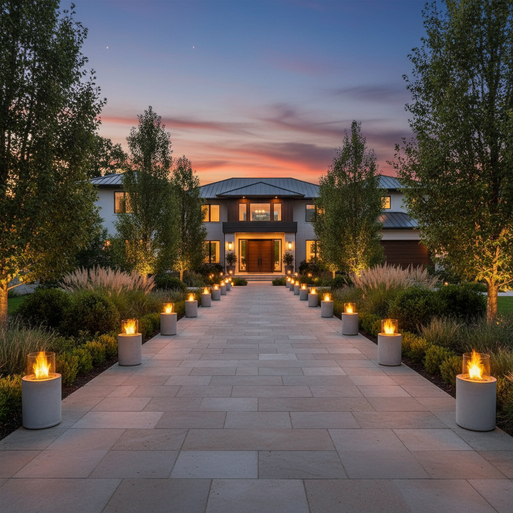 Home driveway path