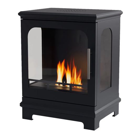 ScandiFlames Honolulu Black Bioethanol Stove – Modern Indoor Comfort