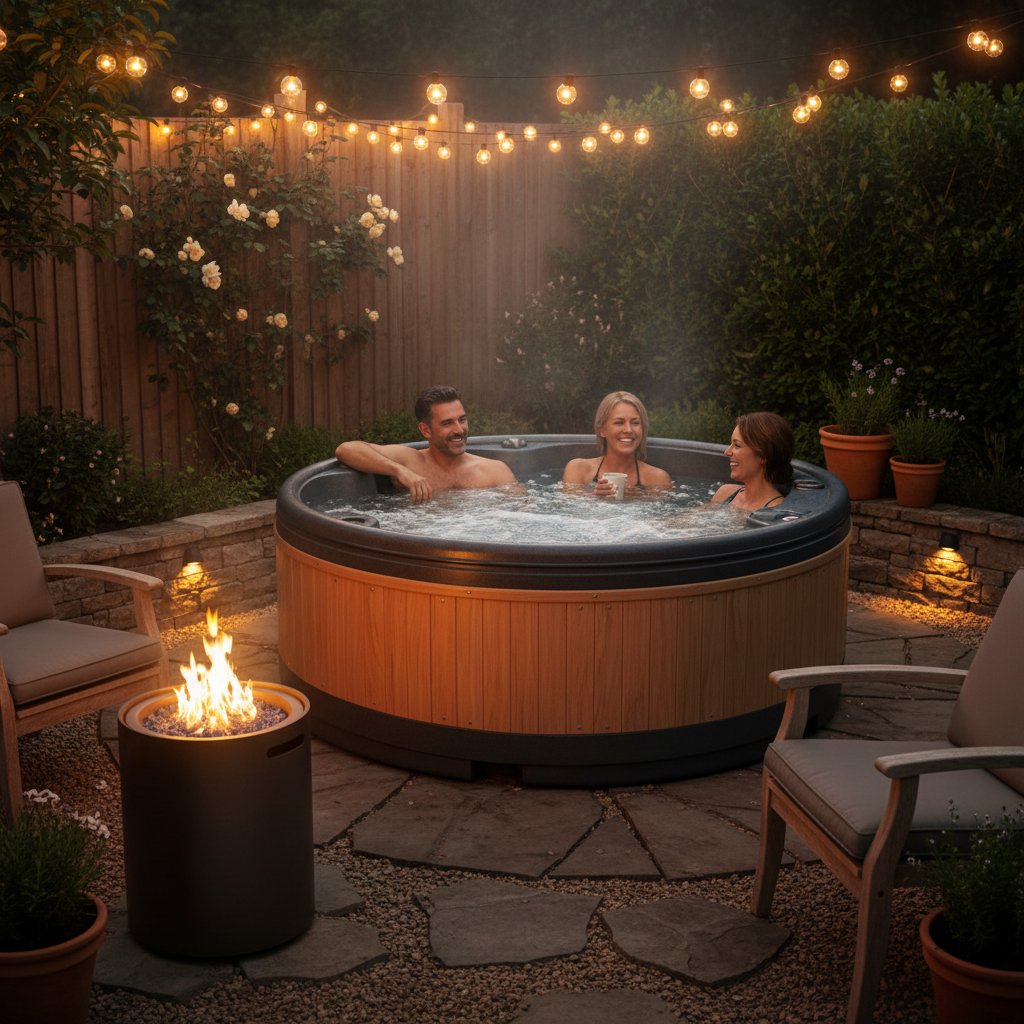 RotoSpa QuatroSpa Hot Tub & Ice Bath | 6-Person Family Garden Spa