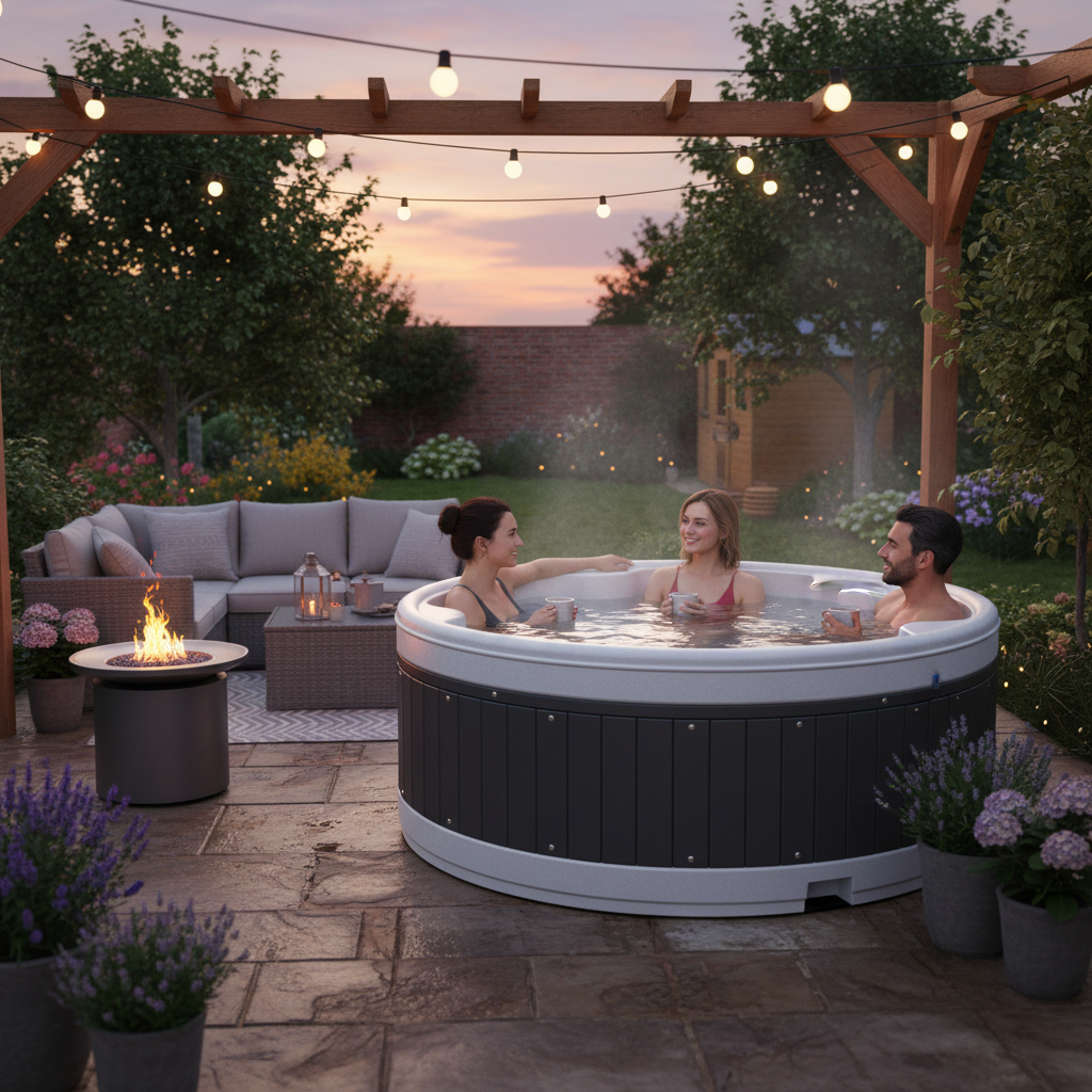 RotoSpa Orbis Round Hot Tub & Ice Bath | 4–5 Person Garden Spa