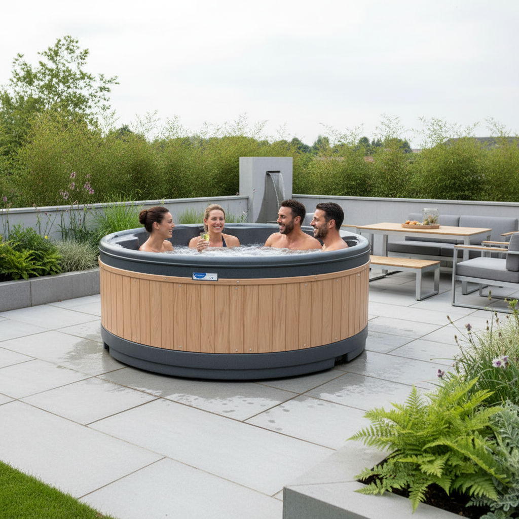 RotoSpa Orbis Round Hot Tub & Ice Bath | 4–5 Person Garden Spa