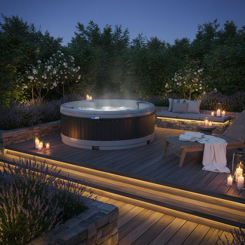 RotoSpa QuatroSpa Hot Tub & Ice Bath | 6-Person Family Garden Spa
