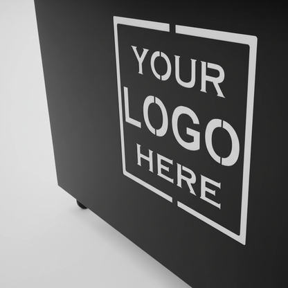 Custom Branded Cube Steel Cafe Barrier Planter