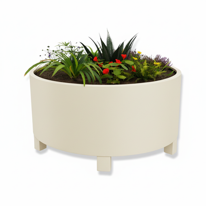 Henley Cylindrical Steel Planter Garden Planter UK With Feet
