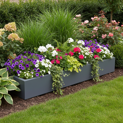 Arden Steel Trough Planter Bottomless Garden Planter UK