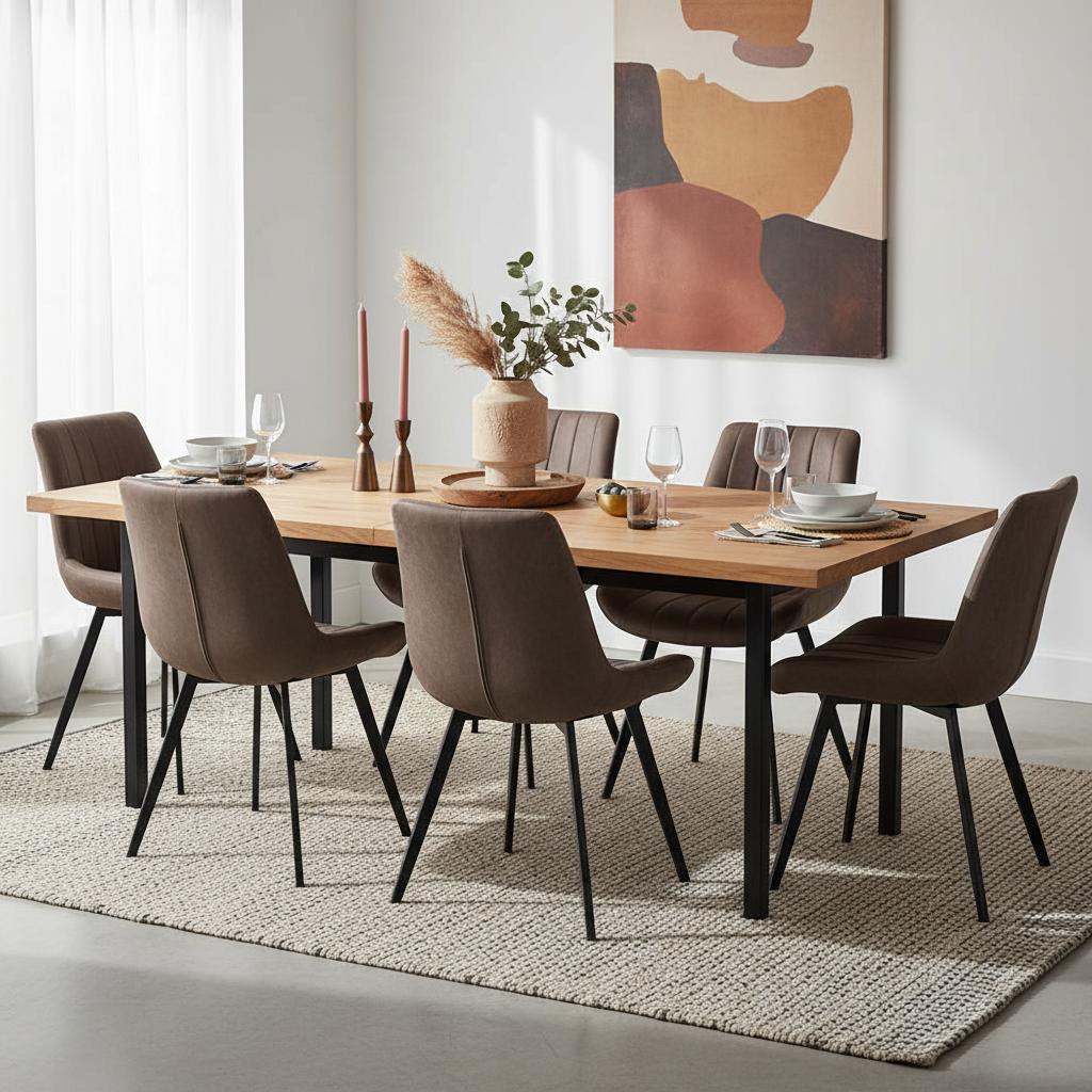Malmo Coffee Dining Chair – Sleek Faux Leather Dining & Lounge Seating