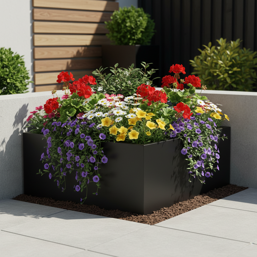 Brampton Modular Steel Planter Straight Garden Planter UK