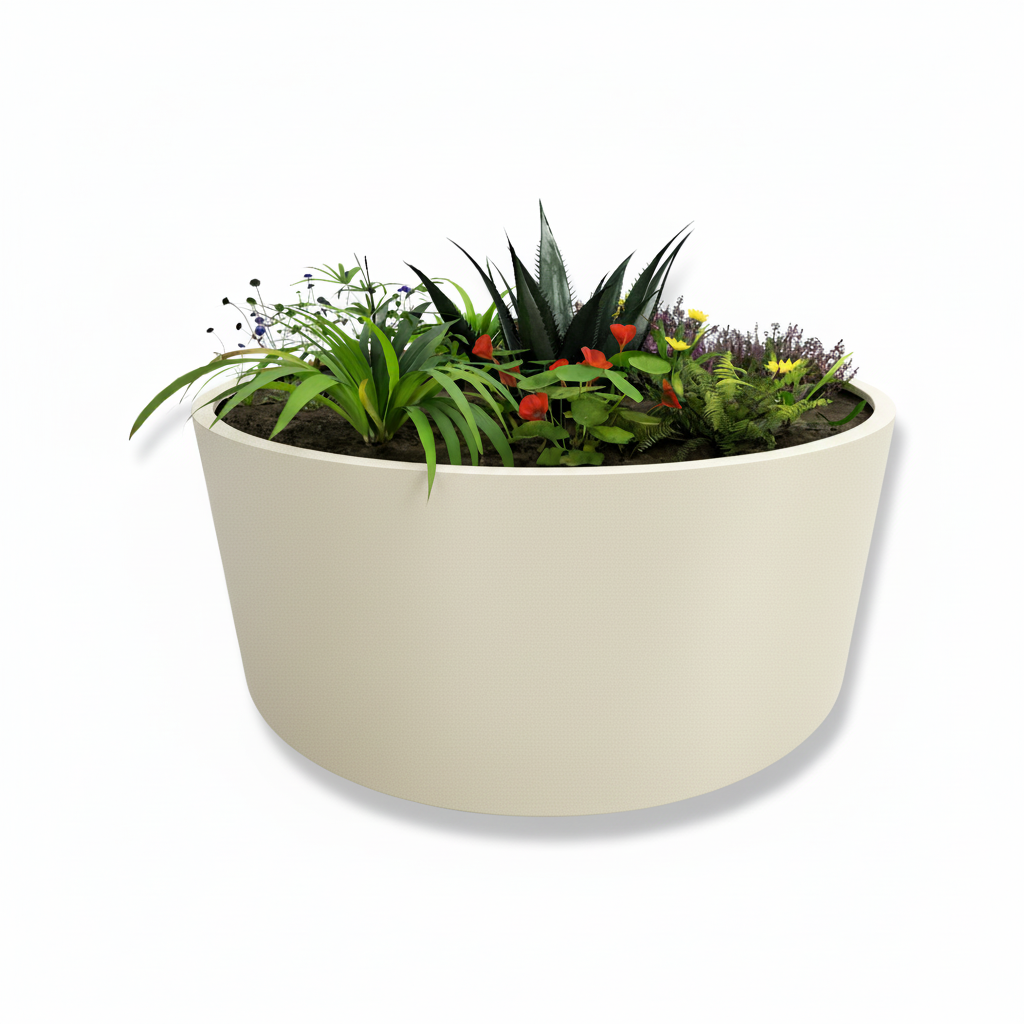 Henley Cylindrical Steel Planter Garden Planter UK