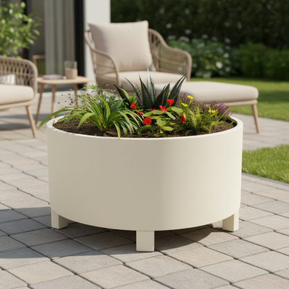Henley Cylindrical Steel Planter Garden Planter UK With Feet